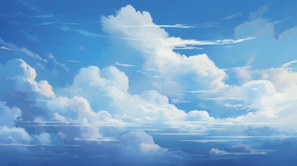 creating depth in cloud painting