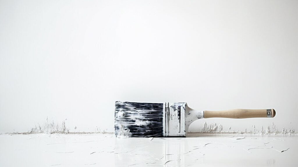 paint roller and brush